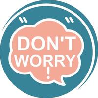 Dont Worry Seamless Line Art vector