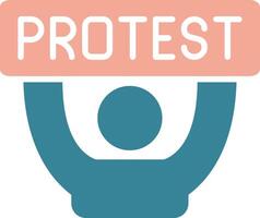 Protest Simplified Style Glyph vector