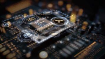Animation about artificial intelligence in the digital space. video