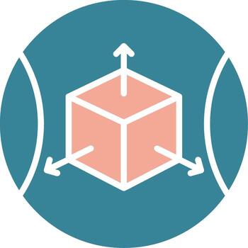 3d Modeling Intuitive Icon Fragment vector