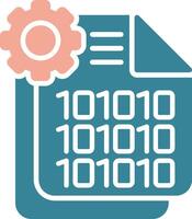 Binary Code Unified Line Art vector