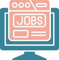Job Search Colorful Line Art vector