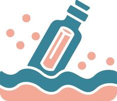 Message In A Bottle Colorful Core Icon vector