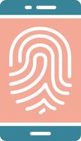 Mobile Password Vibrant UI Token vector