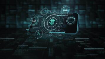 Interactive data displays on a smartphone interface. video