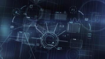 Depiction of digital data processing in virtual space. video