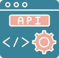 Api Colorful Symbol Sketch vector