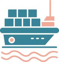 Cargo Ship Unified UI Stamp vector