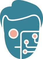 Cyborg Colorful Web Symbol vector