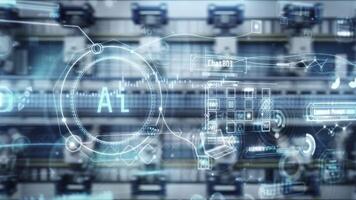 Artificial intelligence controls the operation of the conveyor. video