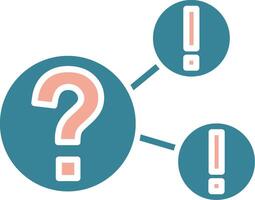 Questions Streamlined Flat Badge vector