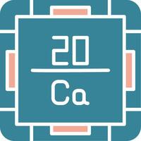 Calcium Colorful Core Icon vector