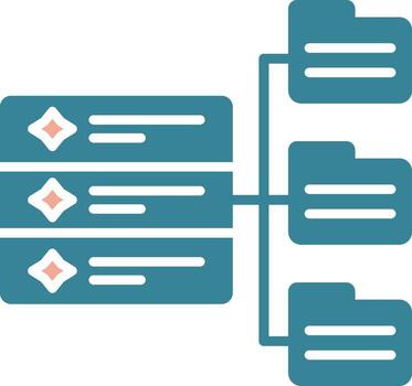 base de datos futurista núcleo icono vector