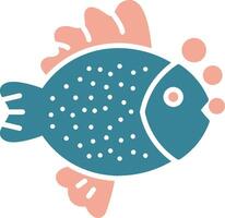 Fish Neon System Element vector