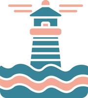 Lighthouse Simplified Style Glyph vector