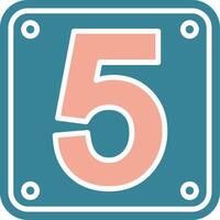 Number 5 Virtual Visual Pattern vector