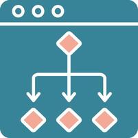 Flow Diagram Futuristic Graphic Module vector