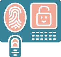 Fingerprint Identification Virtual Core Icon vector