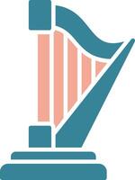 Harp Crystal Style Glyph vector