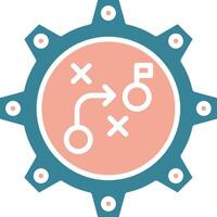 Marketing Strategy Streamlined Flat Badge vector