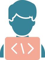Programmer Vibrant Digital Mark vector