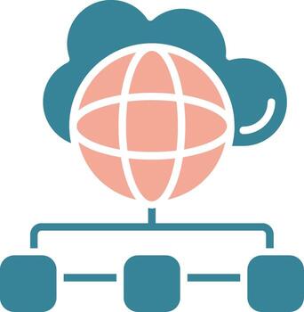 Cloud Computing Intuitive Web Symbol vector