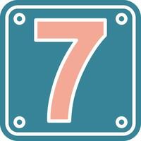 Number 7 Seamless Core Icon vector