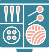 Sewing Kit Expressive Web Symbol vector