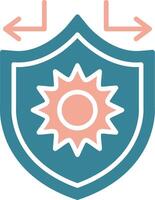 Sun Protection Intuitive Grid Token vector