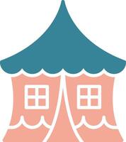 Tent Colorful Core Icon vector