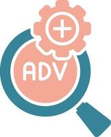 Advanced Search Streamlined Flat Badge vector