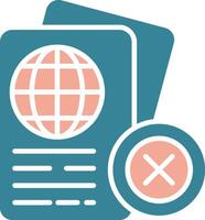Passport Control Crystal Interface Object vector