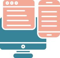 Responsive Design Efficient Style Glyph vector