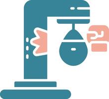 Boxing Machine Bold Tech Element vector