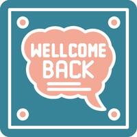 Welcome Back Crystal App Emblem vector
