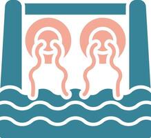 Dam Efficient Flat Badge vector