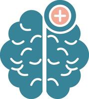 Brain Vibrant Digital Mark vector