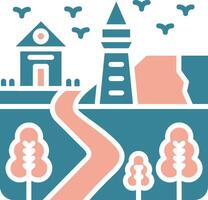 Lighthouse Crystal Core Icon vector