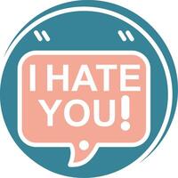 Hate You Simplified Tech Element vector