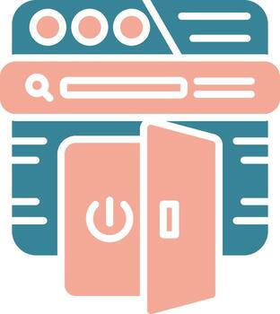 Log Out Simplified Line Art vector
