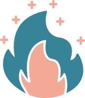 Fire Simplified Icon Fragment vector