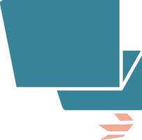 Folded Ribbon Interactive Graphic Module vector
