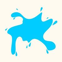 Vibrant blue splat graphic, perfect for conveying energy, liquid, or playful impact. Its organic shape and dripping details offer a dynamic element for themes of art, spills, or refreshing concepts vector