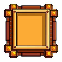Decorative Square Frame with Geometric Brown and Orange Patterns vector