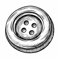 Hand Drawn Vintage Sewing Button Illustration for Craft and Design vector