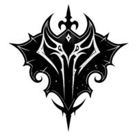 Intricate Gothic Tattoo Design with Sharp Symmetrical Patterns vector