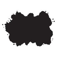 Abstract black paint splatter texture isolated on white background for graphic design vector