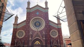Church of St. Anthony of Padua on Istiklal Street in Istanbul, view of the church from the outside video