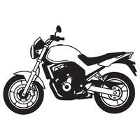 Monochrome illustration of a motorcycle ideal for transportation and automotive designs vector