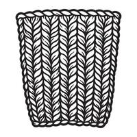 Black and white knitted textile pattern illustration perfect for backgrounds and decorative elements vector